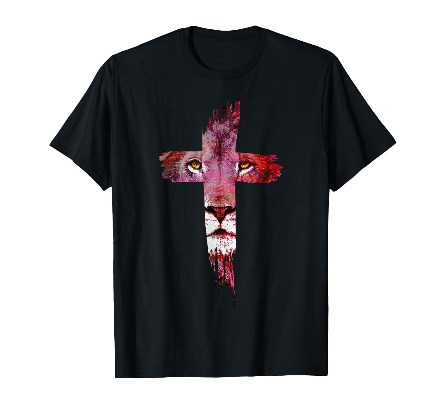 Jesus is The Lion of Judah - Colorful Cross Christian Gifts T-Shirt