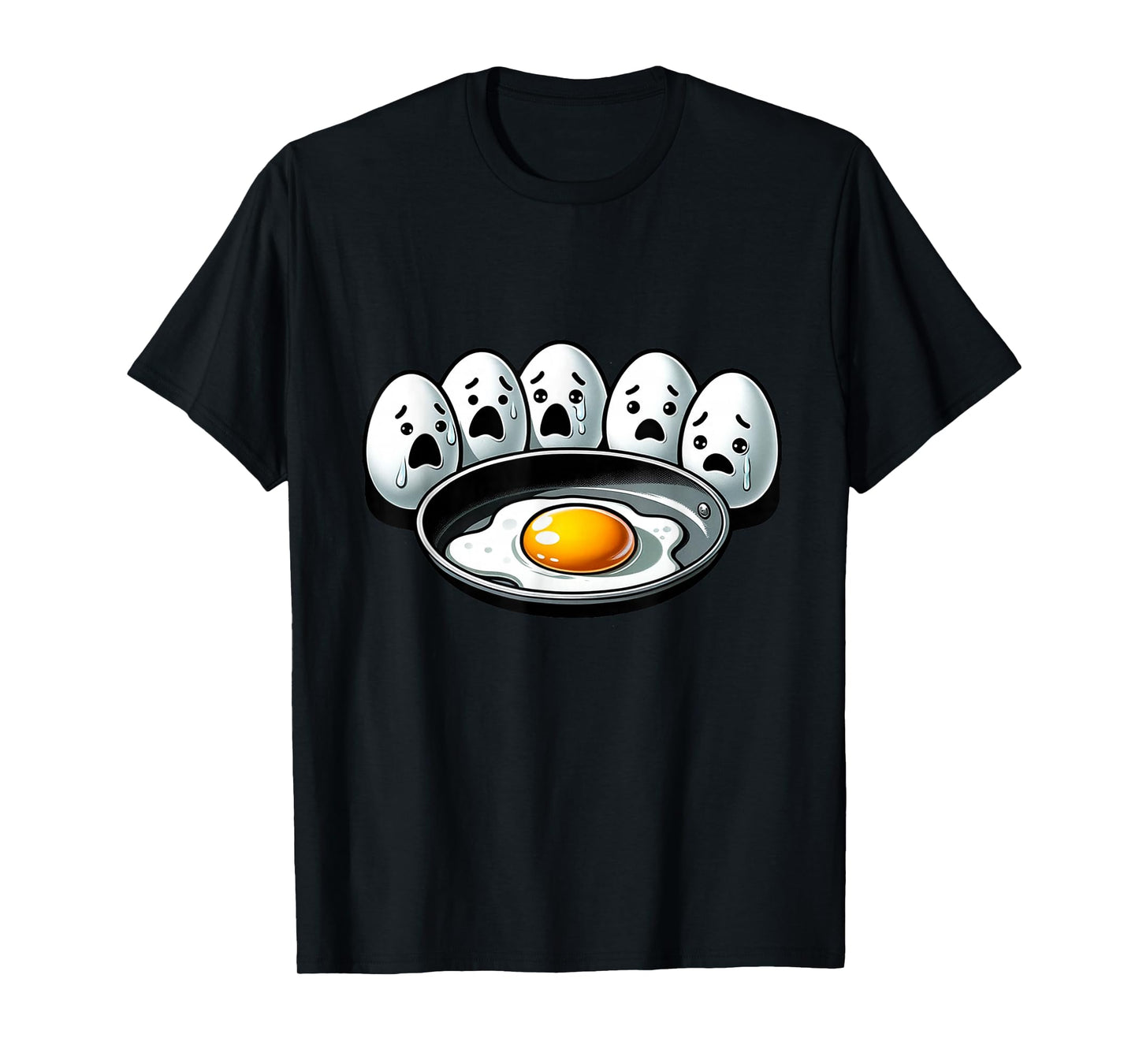 Witty Humor Quote Egg Memes Funny Egg Pun Cool Fried Egg T-Shirt, Small, Black