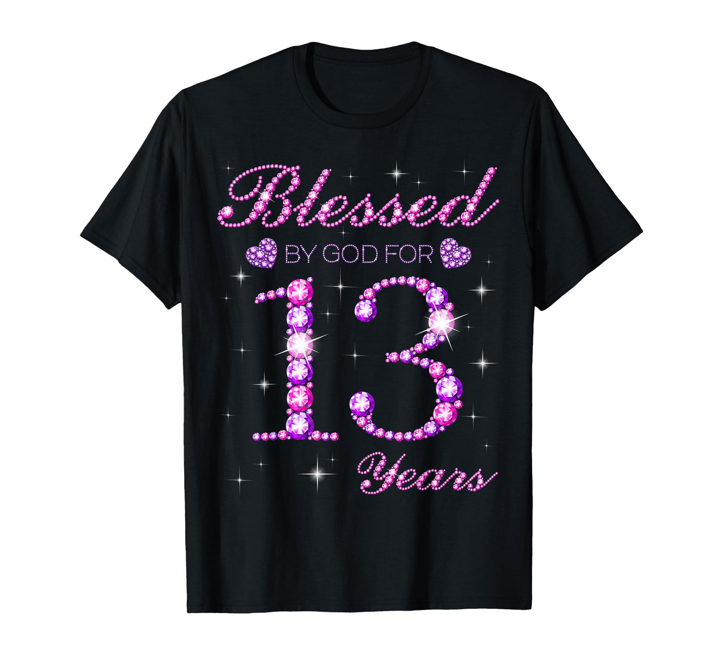 Blessed by God for 13 Years Old 13th Birthday Party T-Shirt