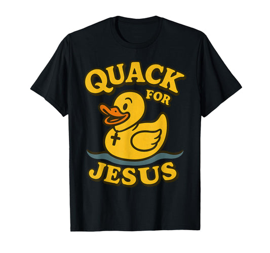 Retro Rubber Duck Christian Rubber Ducky Quack For Jesus 70s T-Shirt
