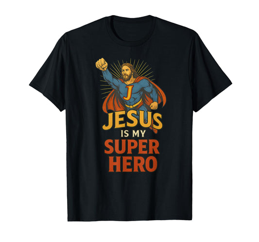 Jesus Is My Superhero Shirt for Christians Vintage T-Shirt