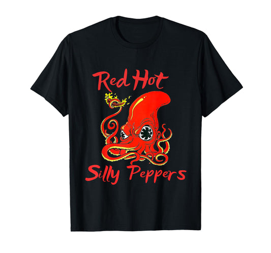 Octopus Chilli Tee Red Hot Silly Peppers Funny T-Shirt