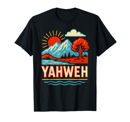 Faith Yahweh Vintage Mens Christian Religious T-Shirt