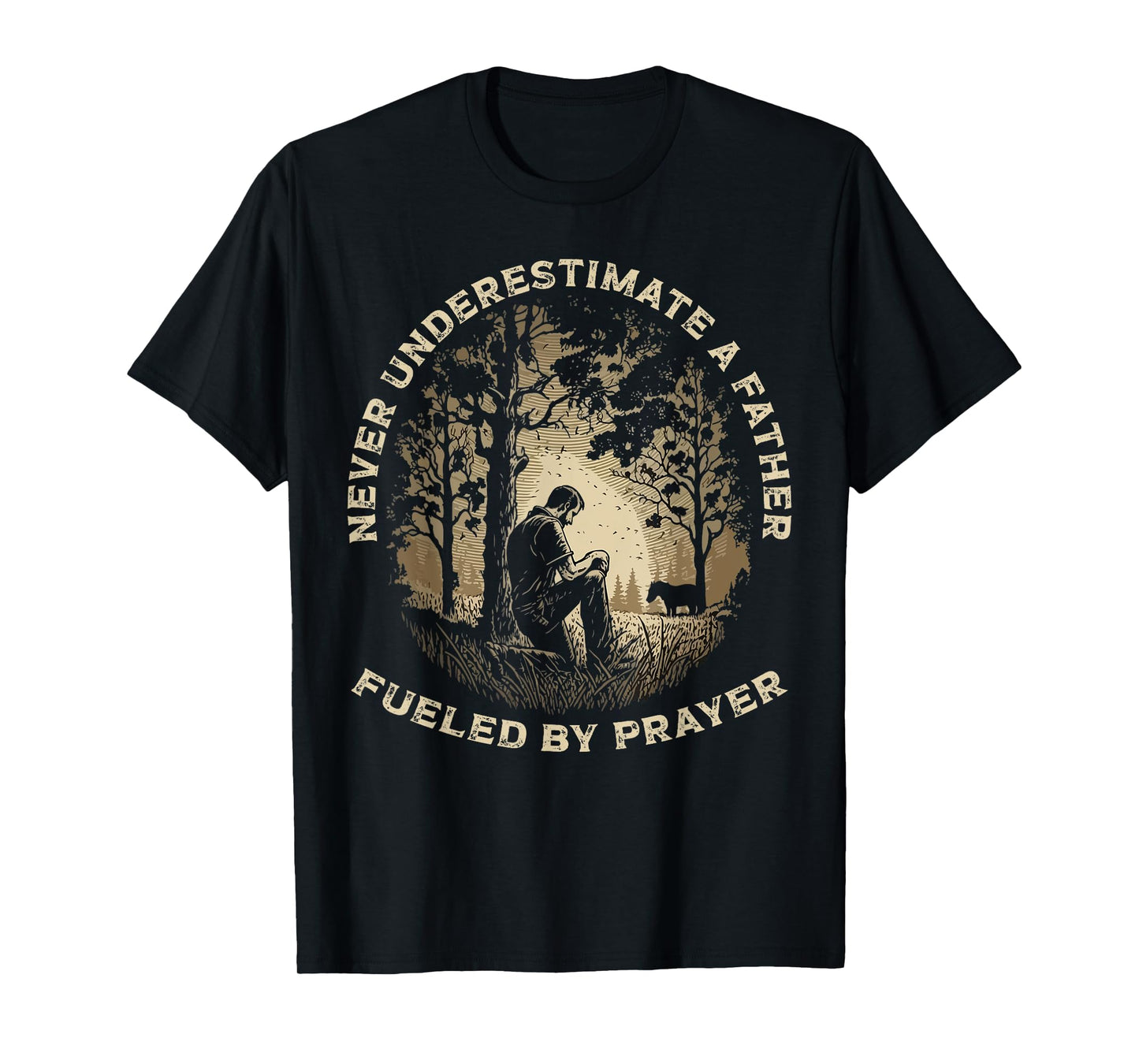Best Dad Ever Religious Prayer Warrior Christian Fathers Day T-Shirt