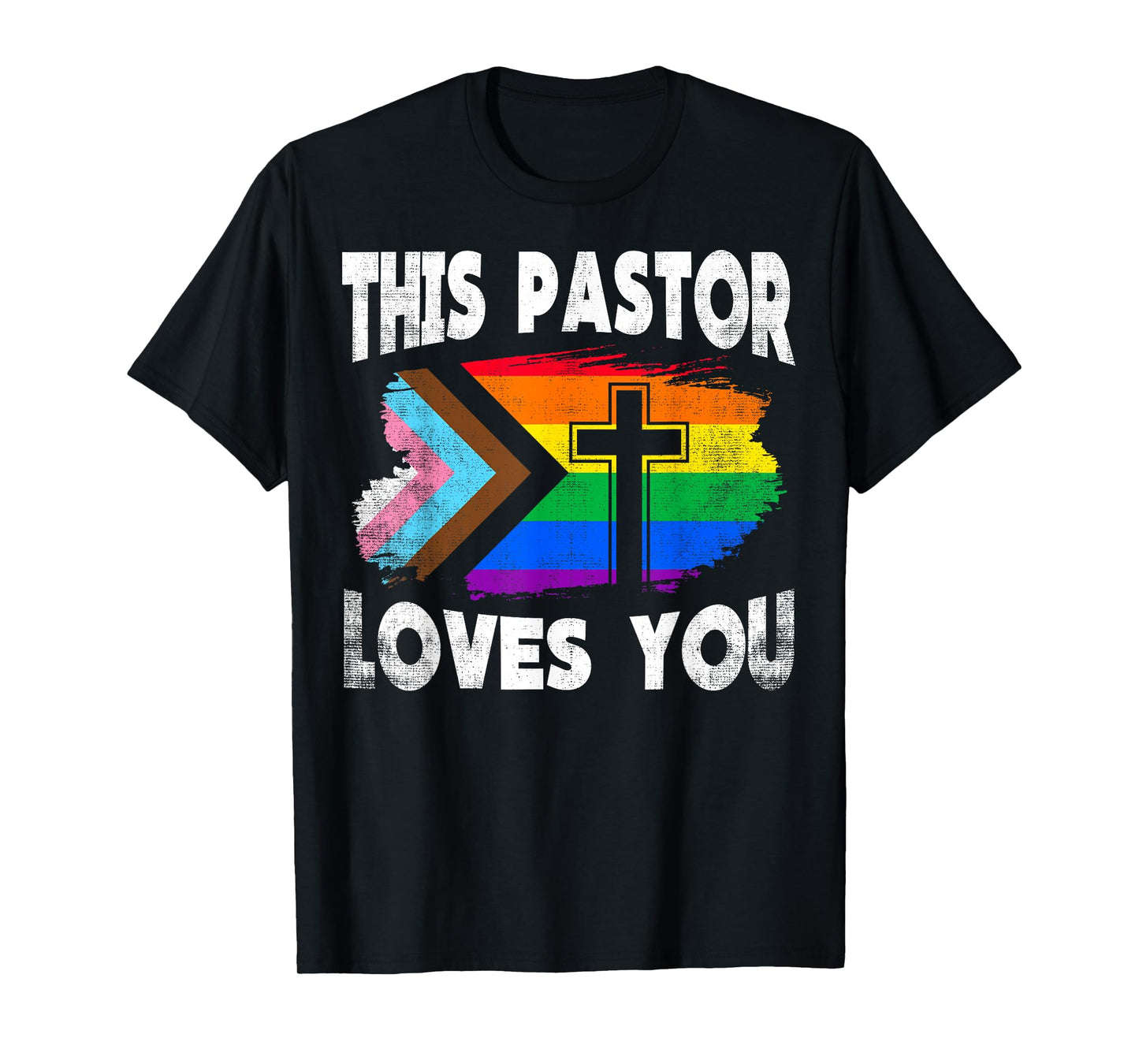 Christian Ally Inclusive Pride Clergy This Pastor Loves You T-Shirt