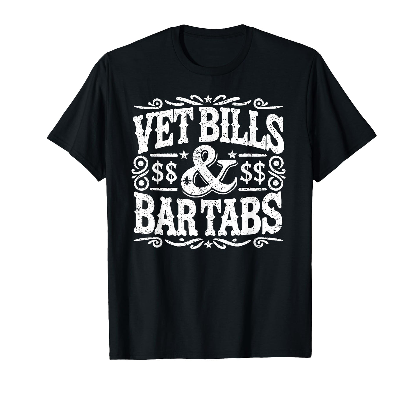Vet Bills And Bar Tabs Funny Vintage Horse Lovers T-Shirt