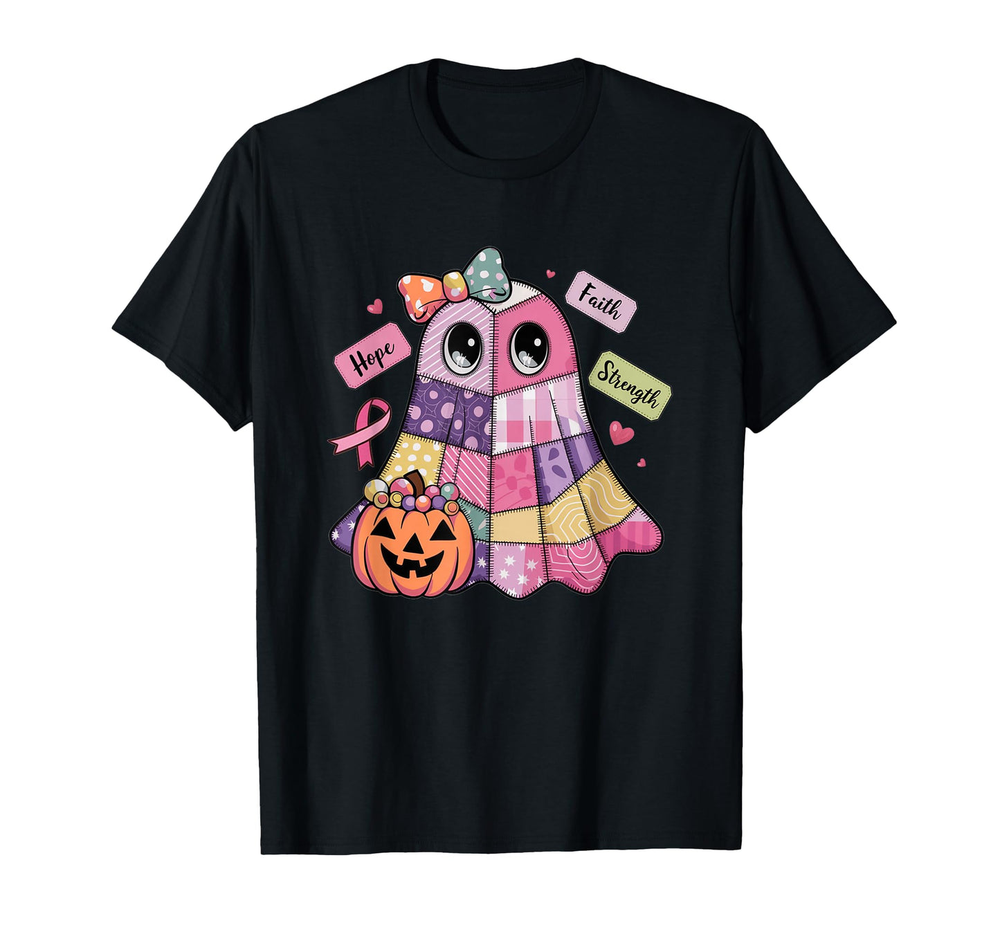 Hope Faith Strength Halloween Ghost T-Shirt