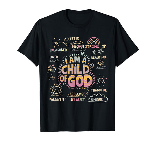 I am a Child of God Christian Retro Jesus Faith Design Gifts T-Shirt
