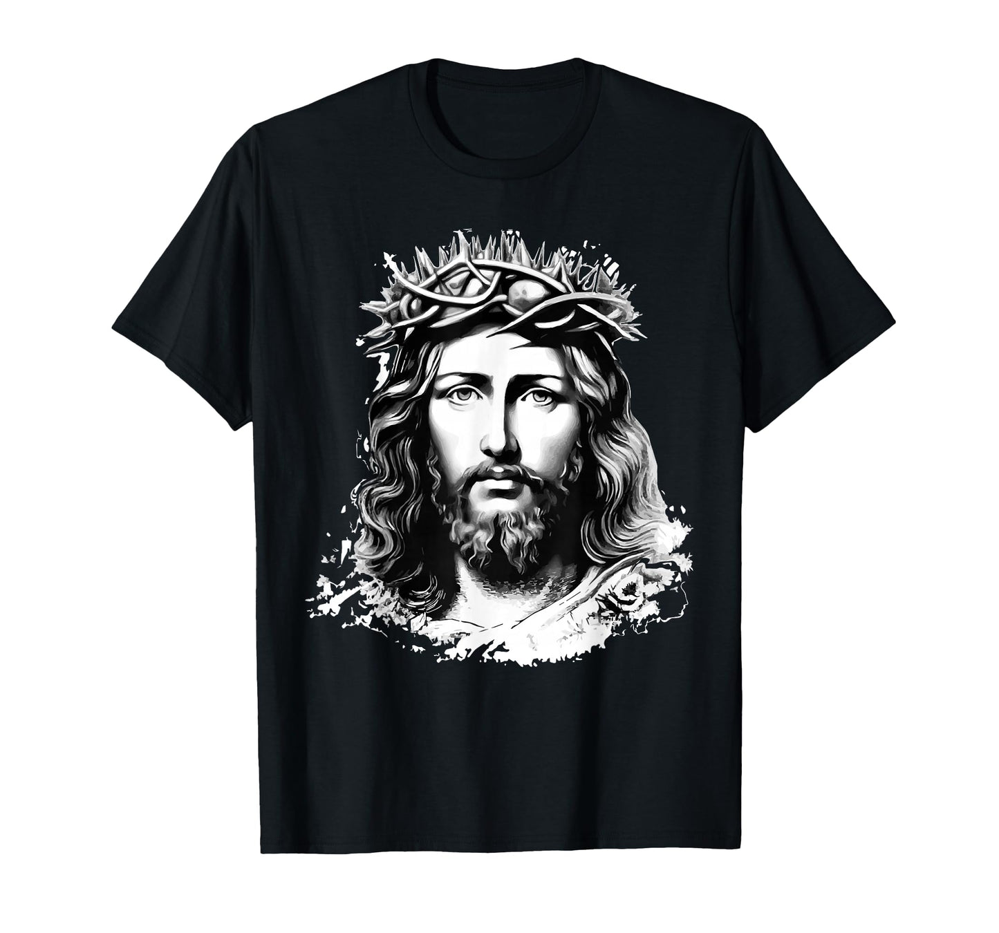 Face of Jesus Christ Crown of Thorns Catholic Faith T-Shirt