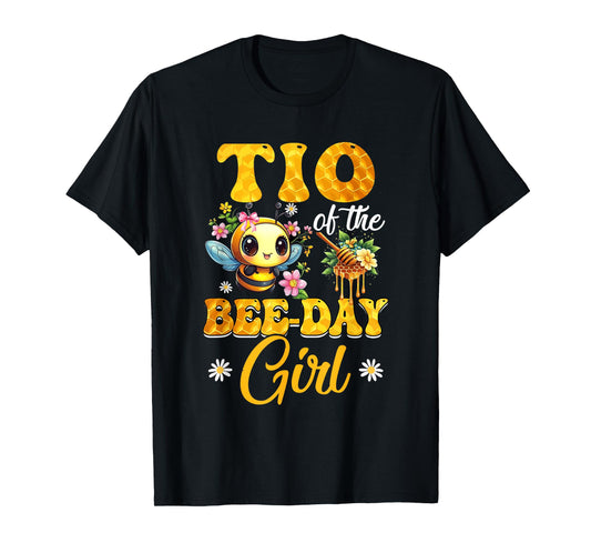 Tio Of The Birthday Girl Bee Family Birthday Party T-Shirt