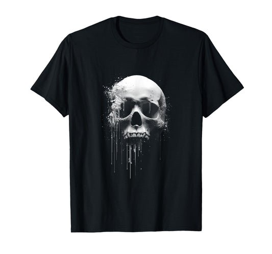 Classic Hard Rock Graffiti Skull - Dripping Paint Graffiti T-Shirt
