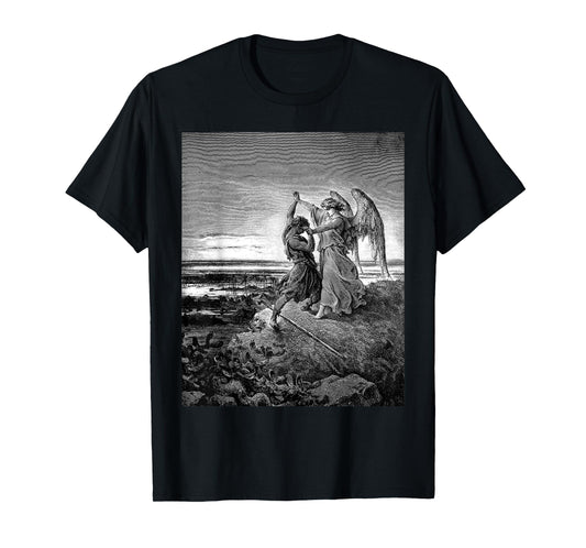 Jacob Wrestling with the Angel Gustave Dore Biblical Art T-Shirt
