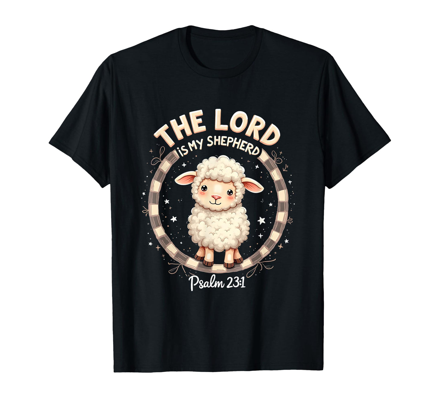 The Lord Is My Shepherd Cute Christian Psalm 23:1 Graphic T-Shirt