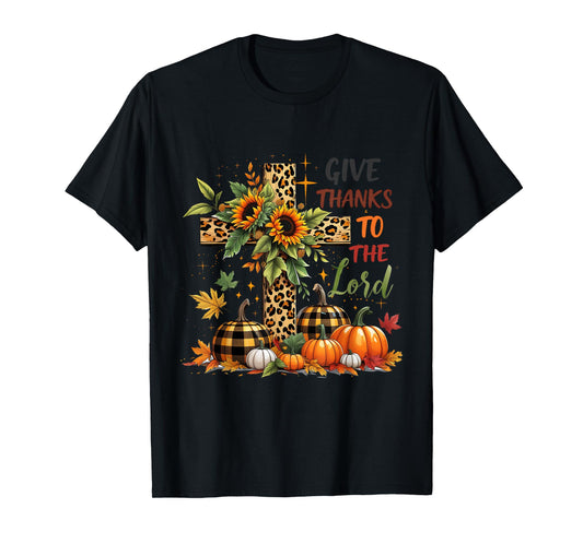 Thanksgiving Coquette Give Thanks to The Lord Fall Pumpkin T-Shirt