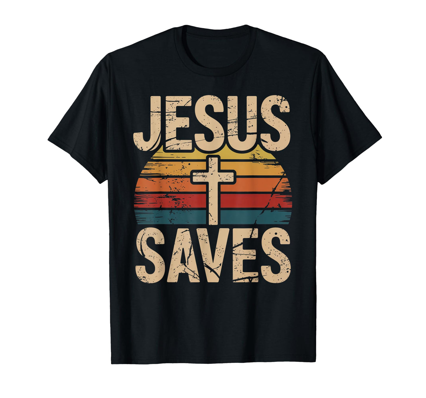 Jesus Saves Cross Christian Religious Faith Mens T-Shirt
