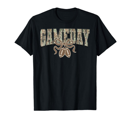 Football Gameday Game Day Camo Flag Patriotic USA Camouflage T-Shirt