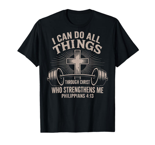 I Can Do All Things Funny Christian Workout Gym Jesus Women T-Shirt