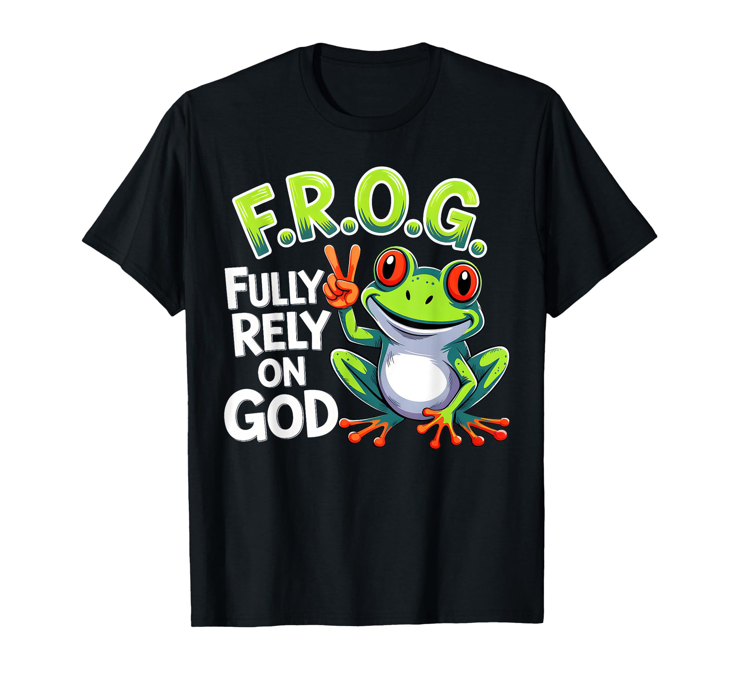 Funny Frog Fully Christian Frog Lovers Men Women Kids Cute T-Shirt