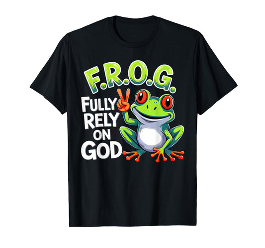 Funny Frog Fully Christian Frog Lovers Men Women Kids Cute T-Shirt
