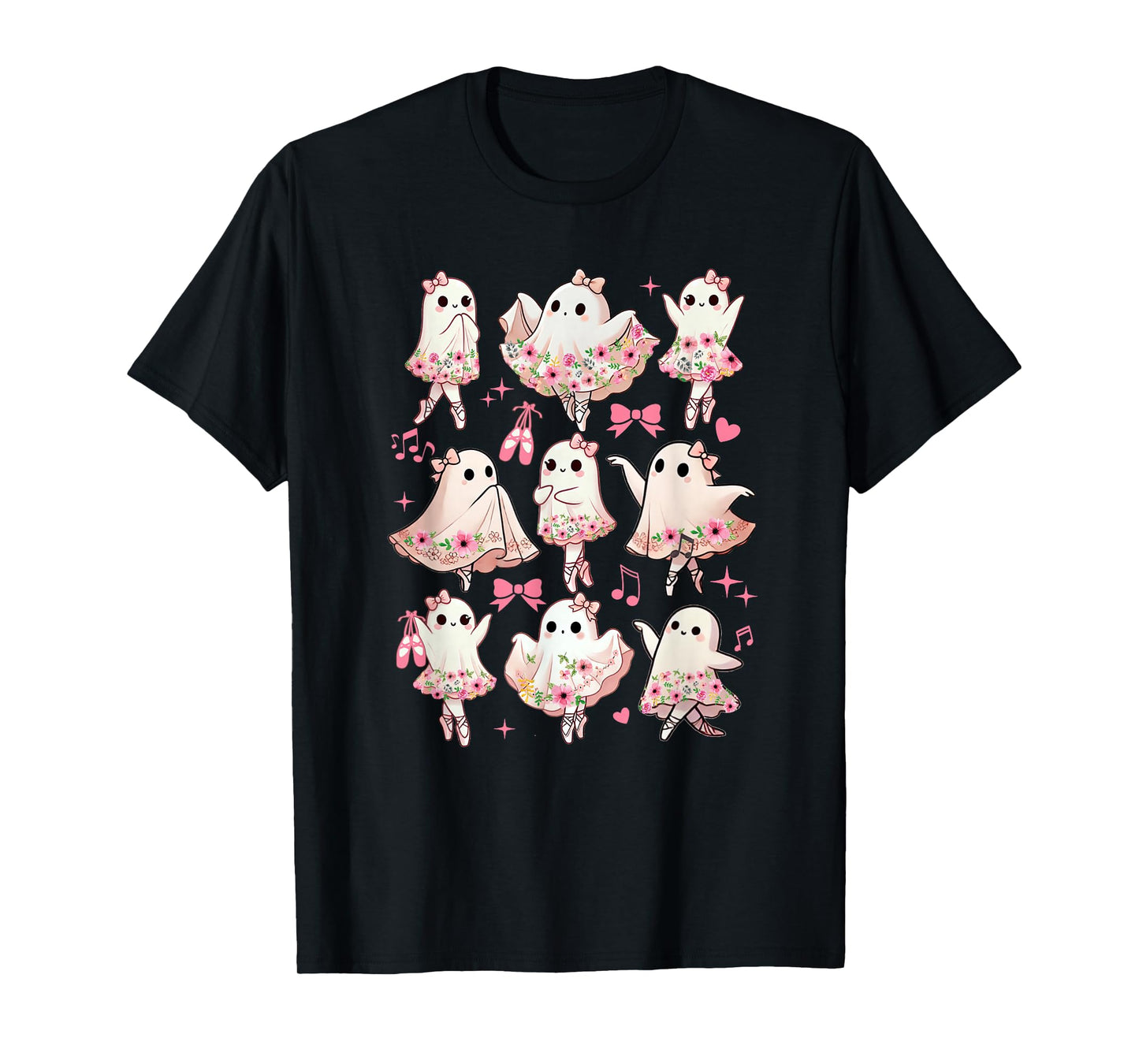 Ballet Ghost Ballet Dancer Spooky Dance Halloween Teacher T-Shirt