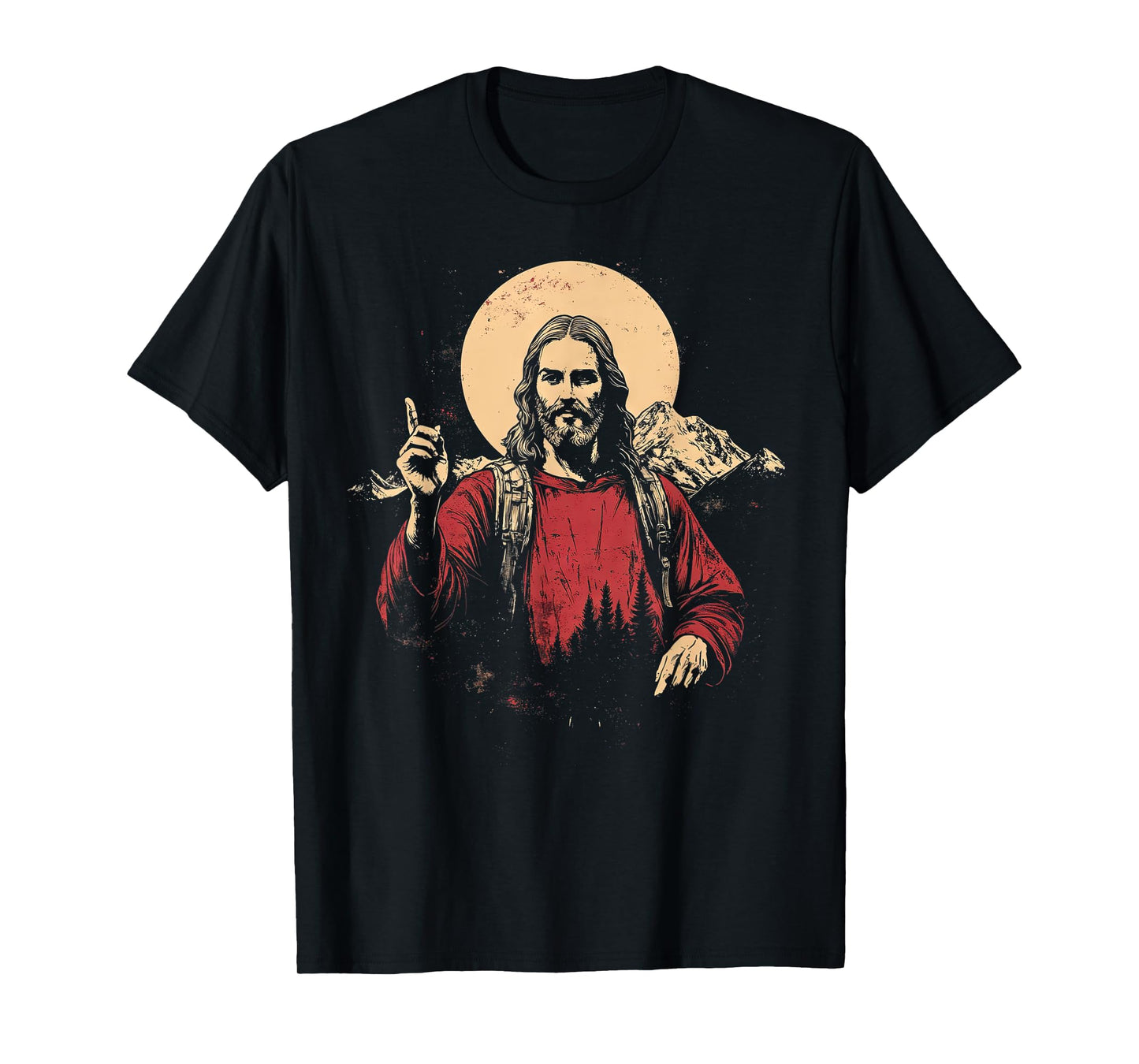 Jesus And Hiking, Faith in Jesus Christ Outdoor Lover T-Shirt