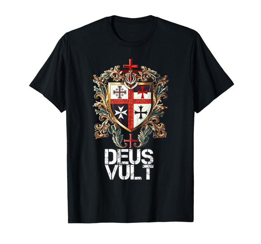 Catholic Knight Templar Crusader Cross Latin T-Shirt