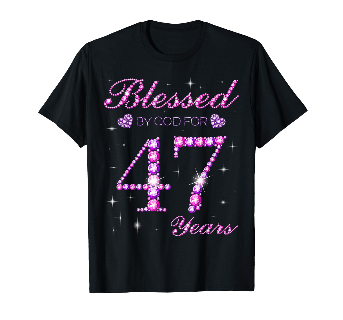 Blessed by God for 47 Years Old 47th Birthday Party T-Shirt