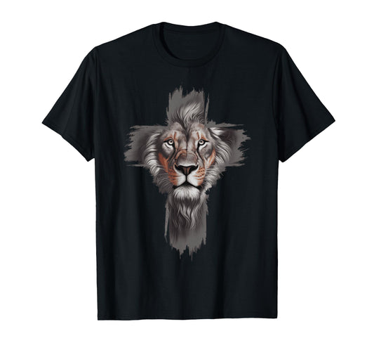 Lion of Judah Christian Cross T-Shirt