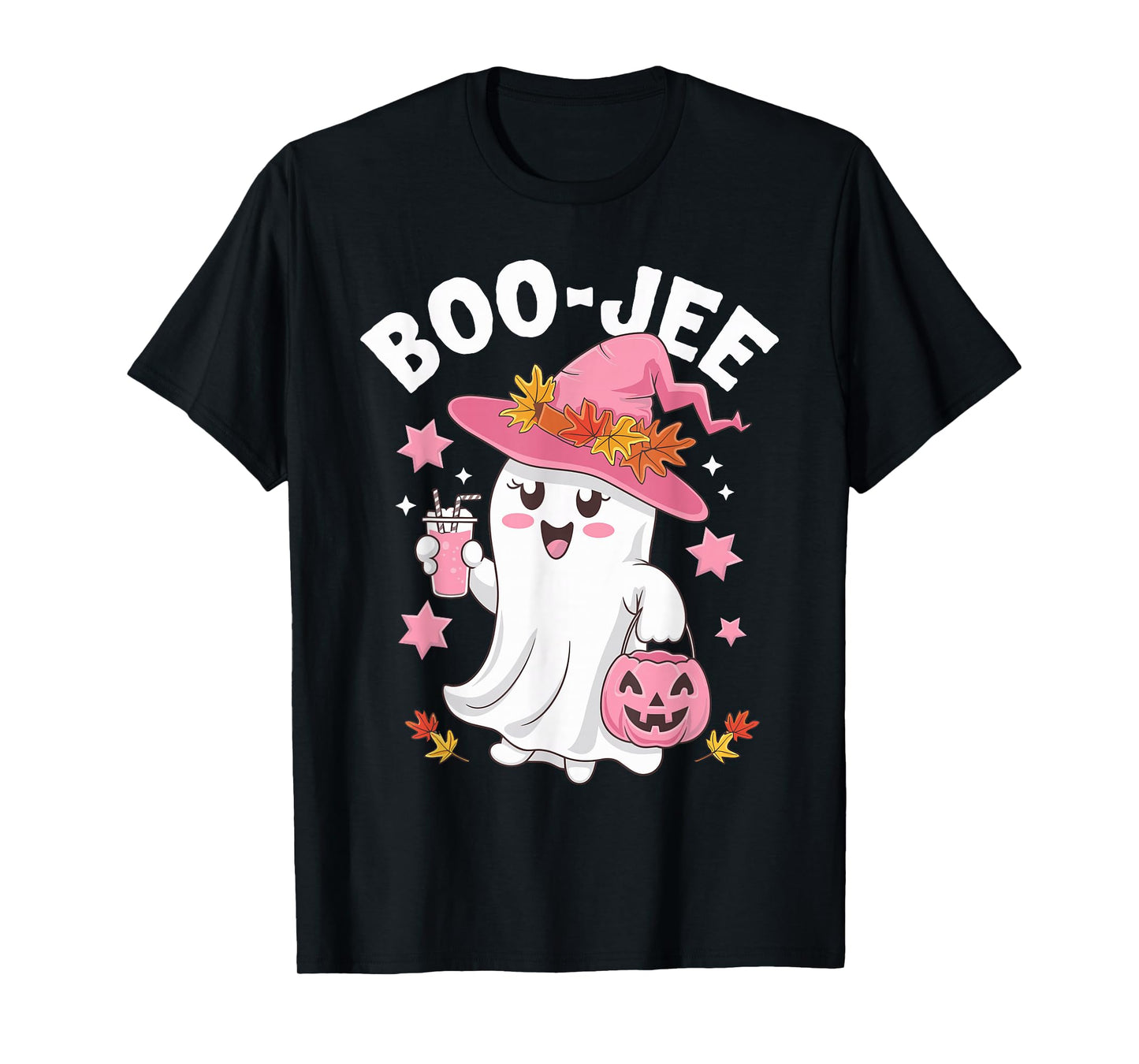 Boo Jee Halloween Boujee Boo Jee Ghost Pink T-Shirt