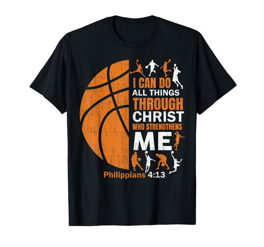 Basketball T Shirt Christian Christ Bible Verse Men Players T-Shirt