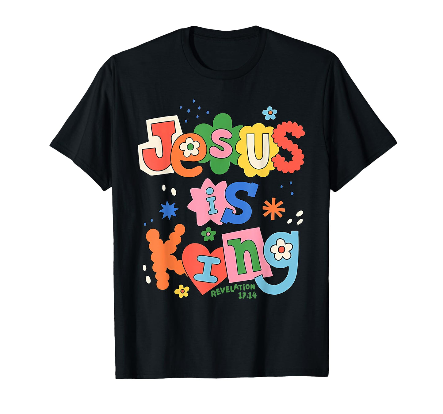 Retro Jesus is King Christian Religious Jesus God Lovers T-Shirt
