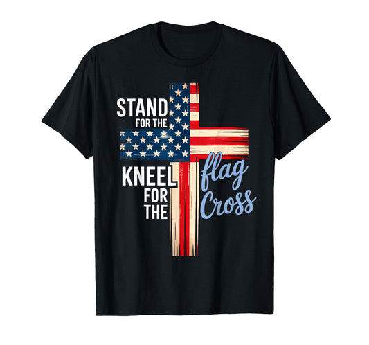 USA Flag Religious Quote 4th of July Christian Faith Patriot T-Shirt