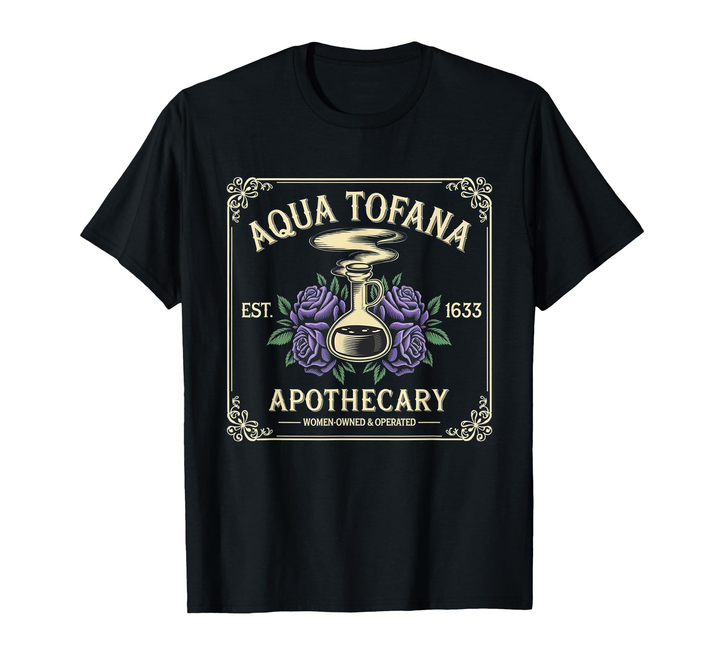 Funny Feminist Aqua Tofana Apothecary Vintage Design T-Shirt