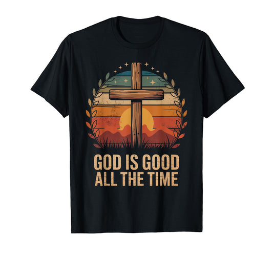 Vintage Retro Christian God is Good All The Time Jesus T-Shirt