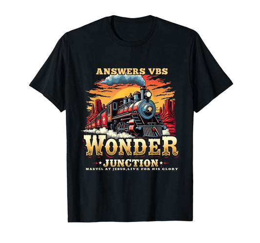 Answers VBS Wonder Junction Christian Train Theme Apparel T-Shirt