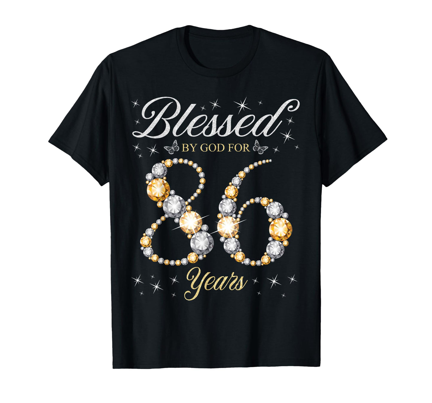 Blessed By God For 86 Years Old 86th Birthday Party T-Shirt