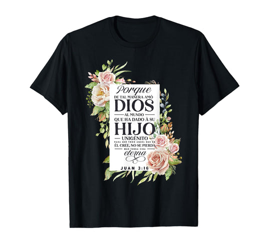 Christians Quote in Spanish Christian Bible Verse Quote T-Shirt