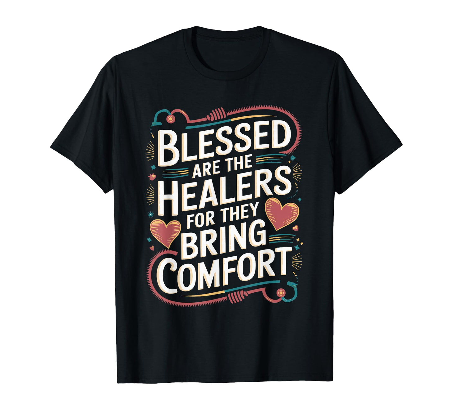 Blessed Healer Matthew 5:4 Bow Design T-Shirt