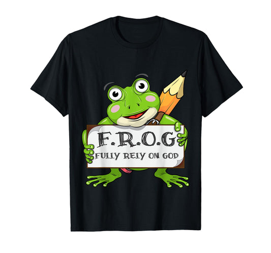 E-ZY Design+ Fully Rely On God Cool Jesus Cute Christian Lover gifts T-Shirt