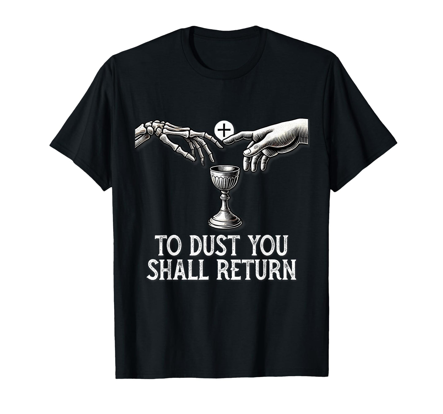 Memento Mori Catholic Eucharist Traditional Latin Mass Skull T-Shirt