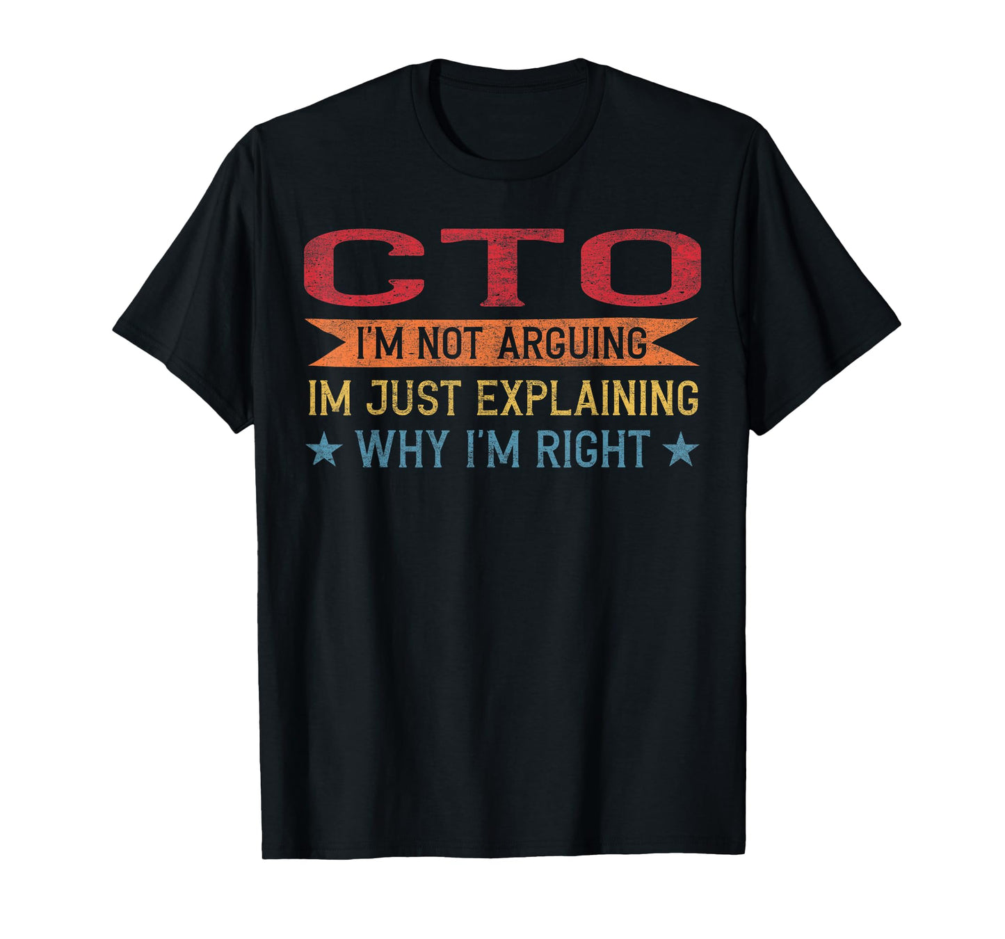 Funny CTO Gift Ideas Funny Profession Quote CTO T-Shirt - Unisex-Adults, Black, Small, Short Sleeve