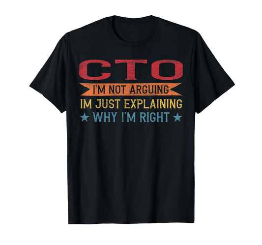 Funny CTO Gift Ideas Funny Profession Quote CTO T-Shirt - Unisex-Adults, Black, Small, Short Sleeve