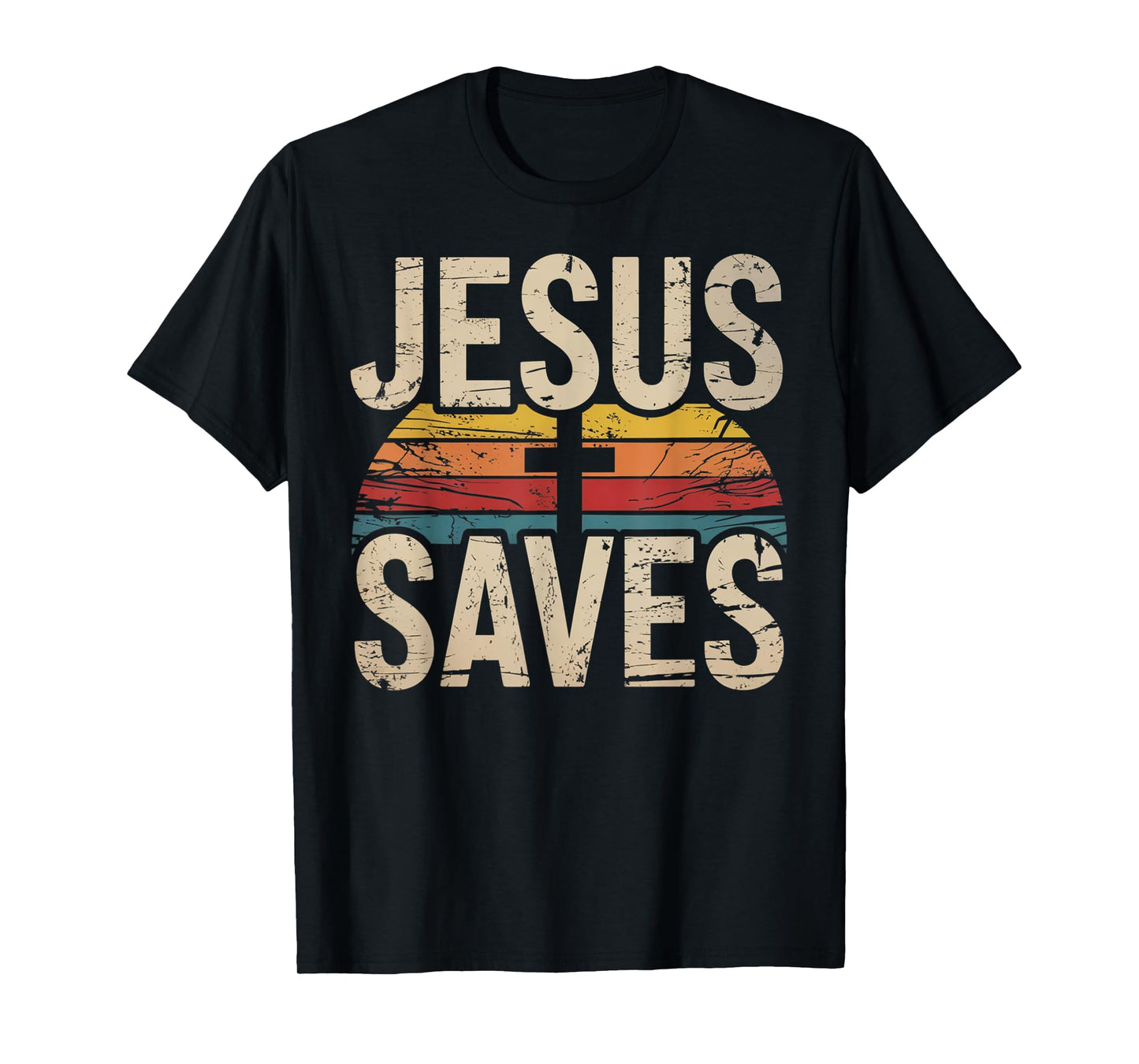 Jesus Saves Cross Christian Religious Faith Mens T-Shirt