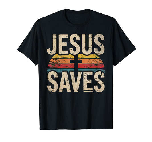 Jesus Saves Cross Christian Religious Faith Mens T-Shirt