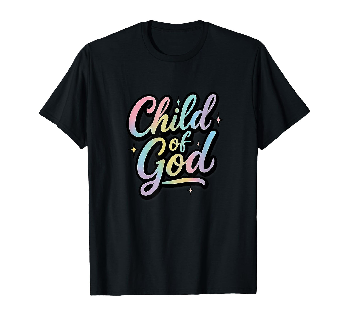Child of God Christian Faith Pastel Gradient Design T-Shirt