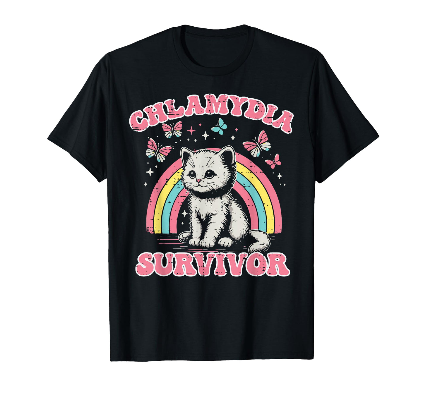 Survivor Cat Funny Cringe Weird Adult Humor Inappropriate T-Shirt