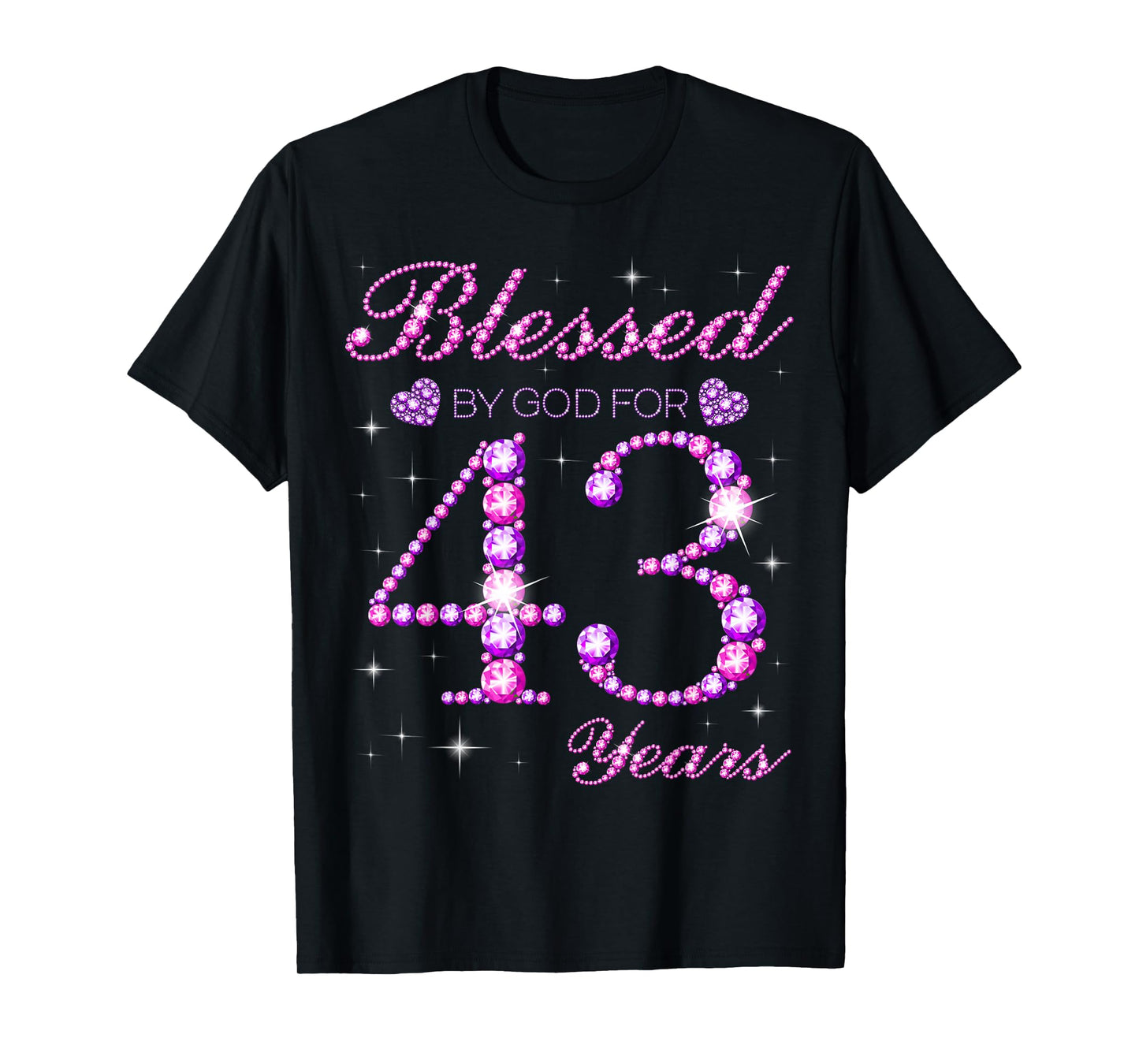 Blessed by God for 43 Years Old 43rd Birthday Party T-Shirt