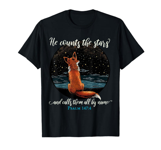 He Counts The Stars And Calls Them All By Name Psalm 147:4 T-Shirt