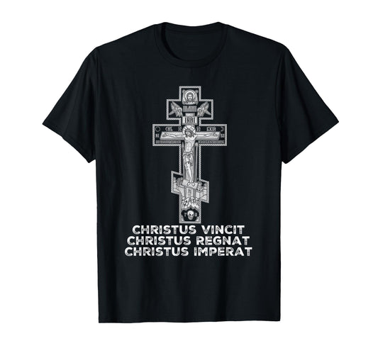 Eastern Orthodox Christian Christ Crucifix Icon T-Shirt