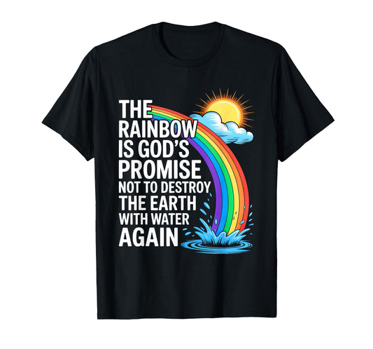 The Rainbow is God's Promise Christian Religious Bible T-Shirt